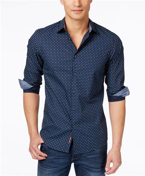 michael kors shirts macys mens|Michael Kors men's linen shirt.